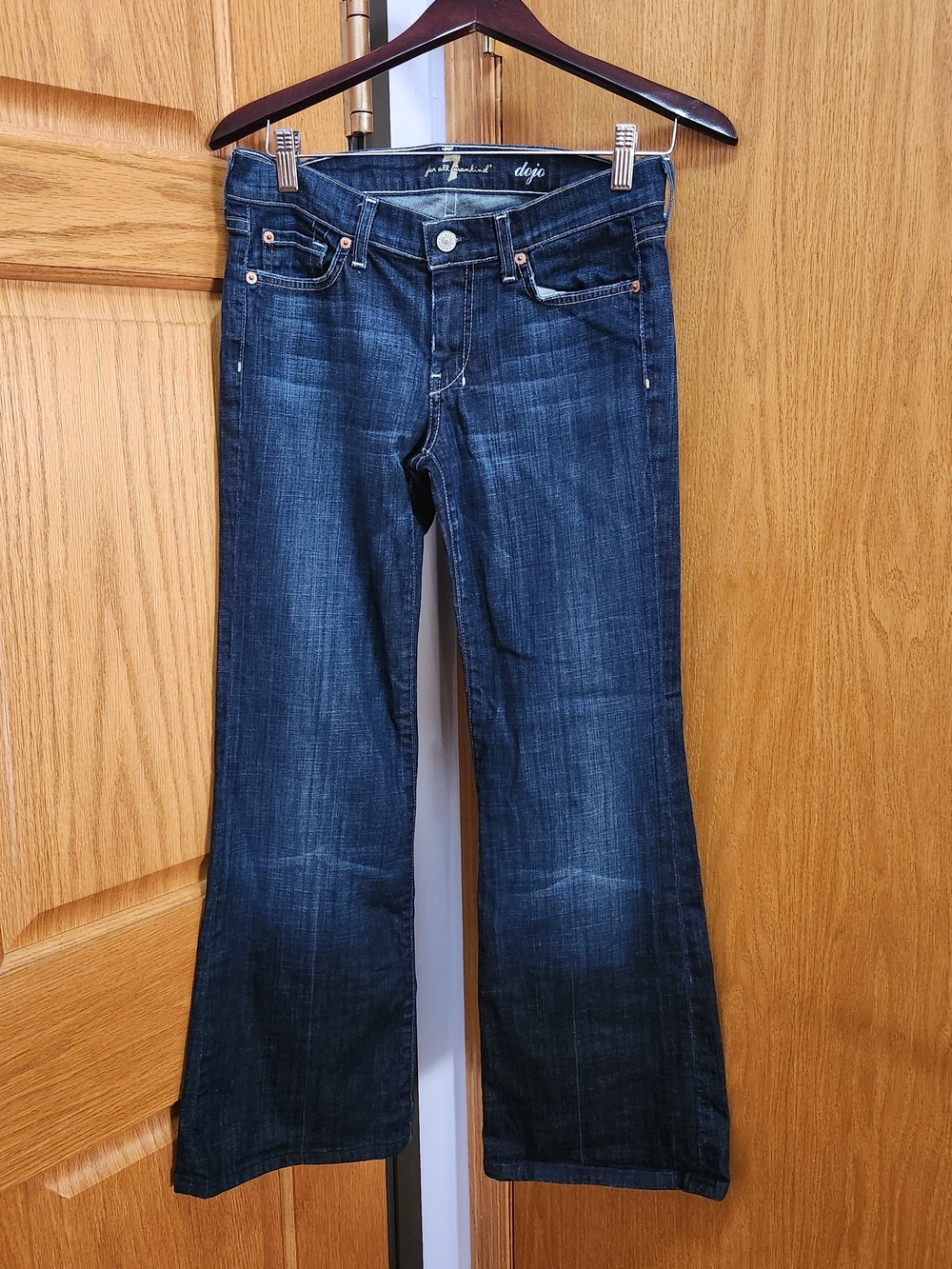 7 For All Mankind Doji Dark Blue Flare Jeans